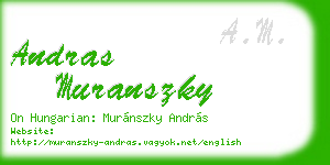 andras muranszky business card